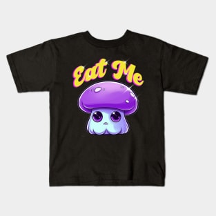 Cute Shiny Mushroom "Eat Me" Kids T-Shirt